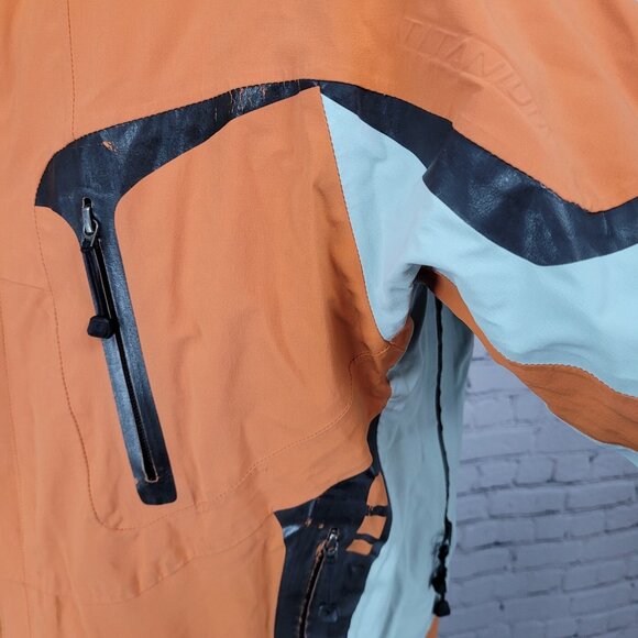 Columbia Orange Omni Tech Titanium Interchange Waterproof Full Zip Jacket Medium - Picture 5 of 16